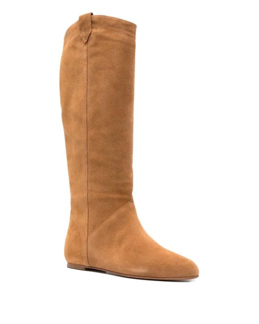 Ba&sh Brown Camille Calf-Leather Boots