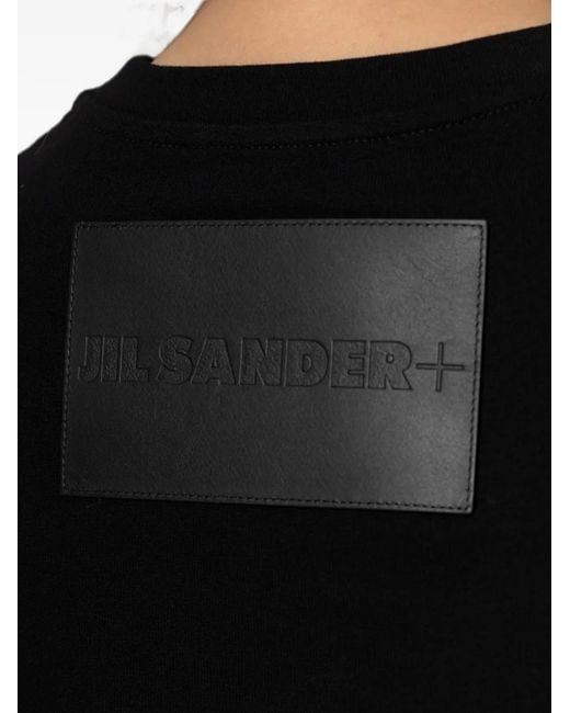 Jil Sander Black Logo-Patch T-Shirt