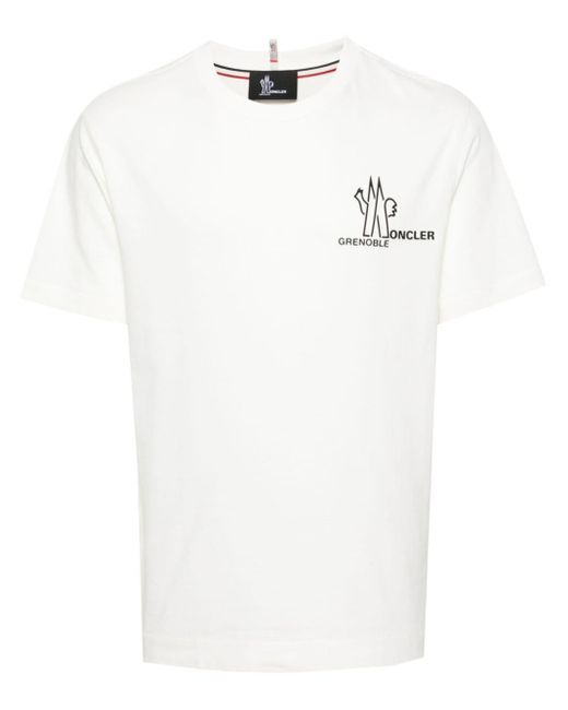 3 MONCLER GRENOBLE T-shirt Met Logoprint in het White voor heren
