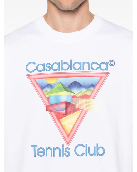 Casablanca T-Shirt Mit Grafischem Print in White für Herren