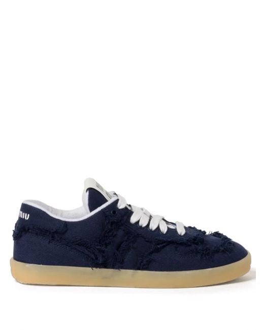 Miu Miu Blue Denim Sneakers
