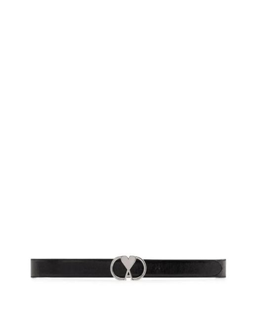 AMI White Ami De Coeur Buckle Belt