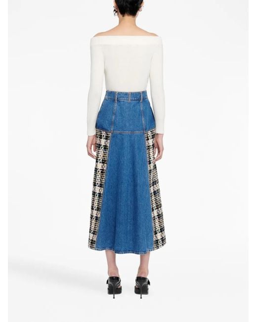 Alexander McQueen White Schulterfreier Pullover