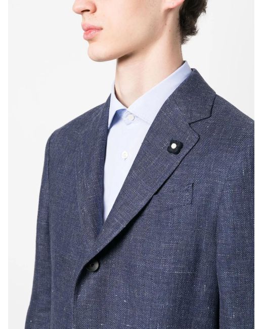 Lardini Blue Single-Breasted Blazer for men