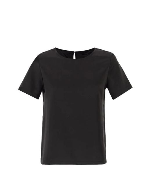Weekend by Maxmara Black Contrasting Texture T-Shirt