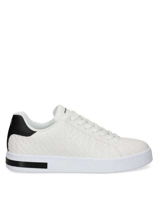 メンズ ARMANI EXCHANGE キルティング スニーカー White