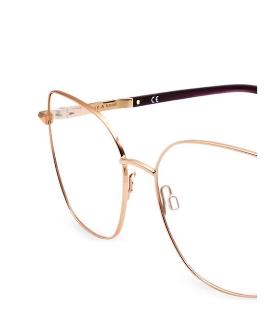 Rag & Bone Metallic Geometric-Frame Glasses
