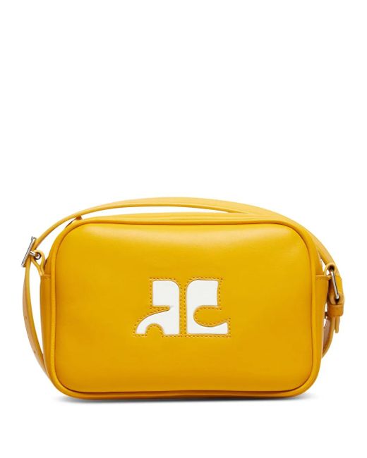 Courreges Orange Reedition Leather Camera Bag