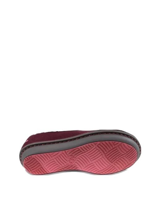 Clarks Purple Milano Faux-Fur Trim Slippers