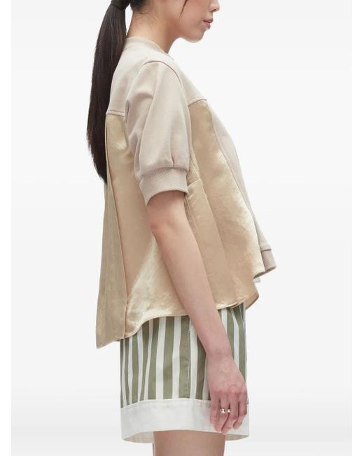 T-Shirt Con Inserti di 3.1 Phillip Lim in Natural