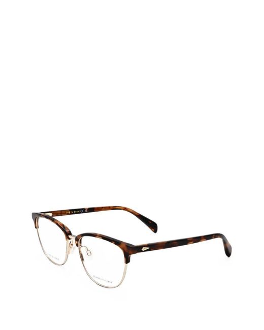 Rag & Bone White Tortoiseshell-Effect Browline-Frame Glasses