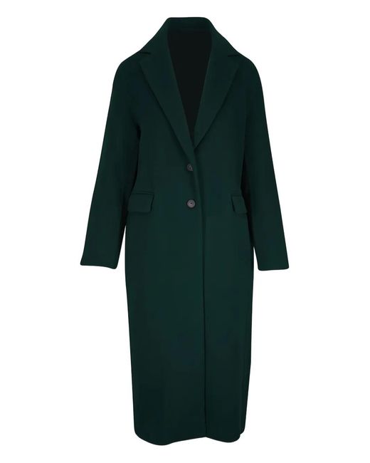 Vince Green Single-Breasted Flap-Pocket Coat