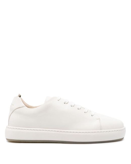 Officine Creative White Lace-up Leather Sneakers for men