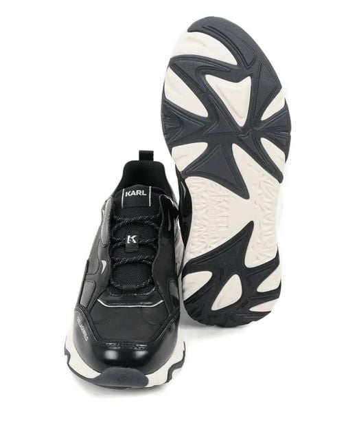 Karl Lagerfeld Black Lace-Up Sneakers for men