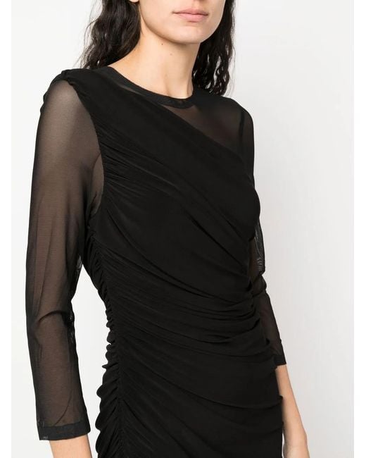 Norma Kamali Black One-Shoulder Asymmetric Hem Dress
