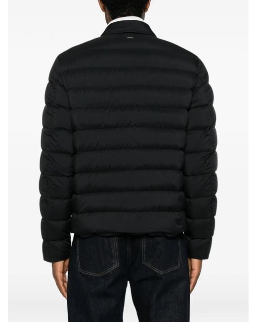 Herno Black Quilted Padded Jacket for men