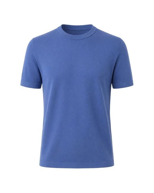 Brooksfield Blue Short-Sleeve Crew-Neck T-Shirt for men