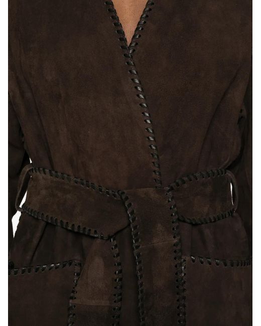 Nour Hammour Black Veste Anika En Daim