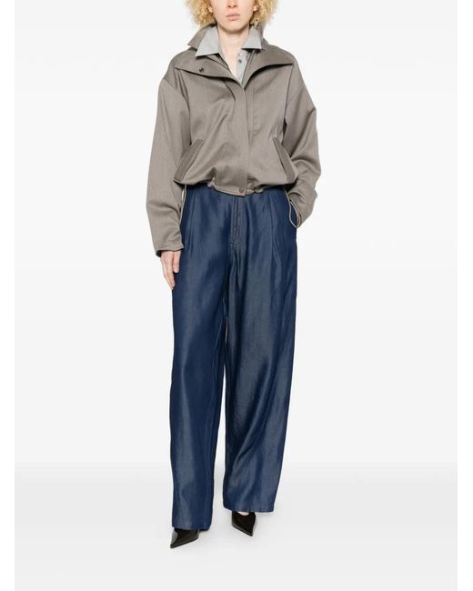 DARKPARK Blue Pantalon À Design Plissé
