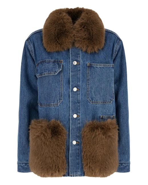 Giacca Denim Con Bordo di Ava Adore in Blue