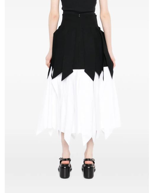 A.W.A.K.E. MODE Black Poplin Skirt