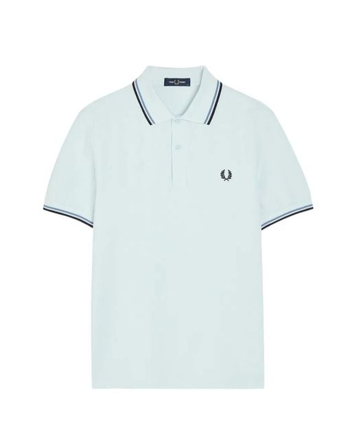 Fred Perry Blue Logo-Detail Polo Shirt for men