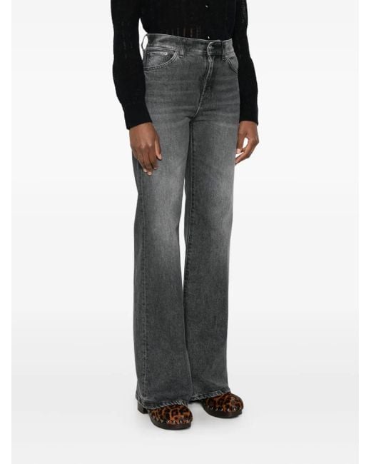 Dondup Gray Flared Jeans
