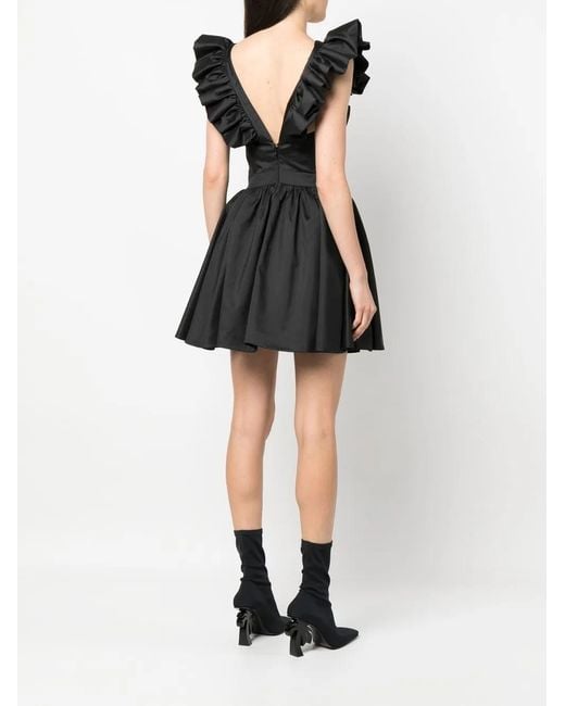 Philipp Plein Black Ruffled Mini Dress