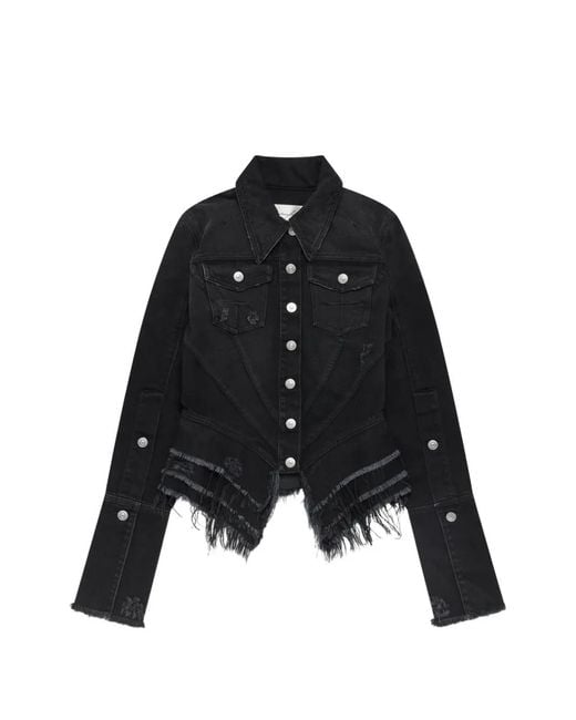 MATIERES FECALES Black Mikaela Denim Jacket