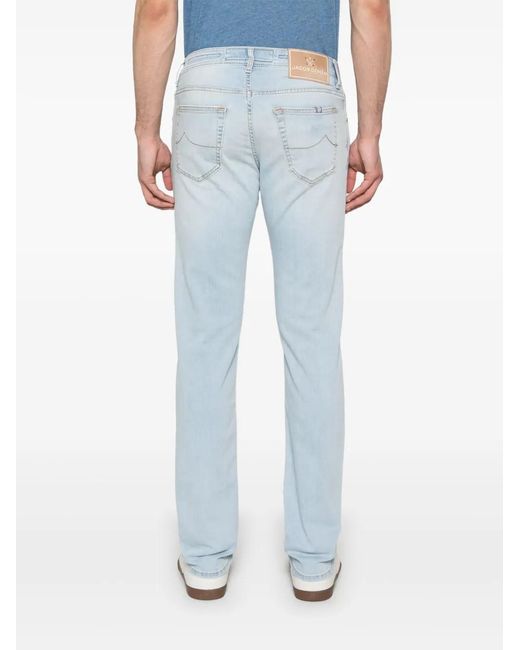 Jacob Cohen Blue 5-Pocket Slim Fit' Nick' Jeans for men