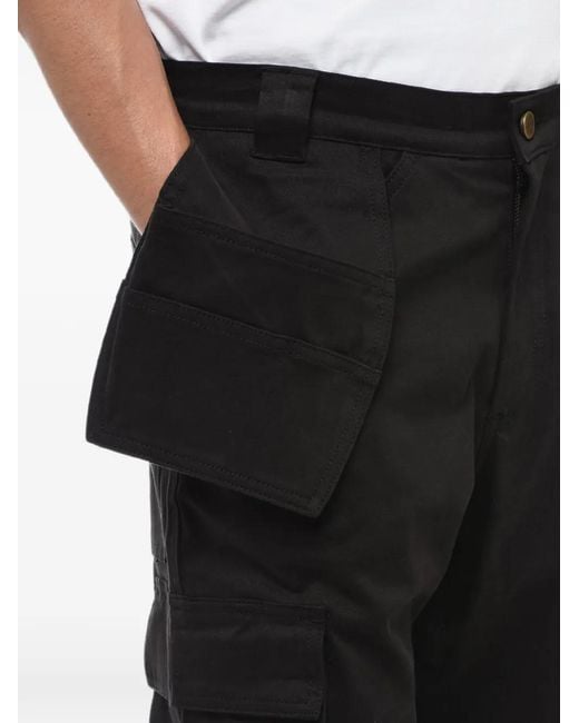 Cultura Black Multi-Pocket Cargo Pants for men
