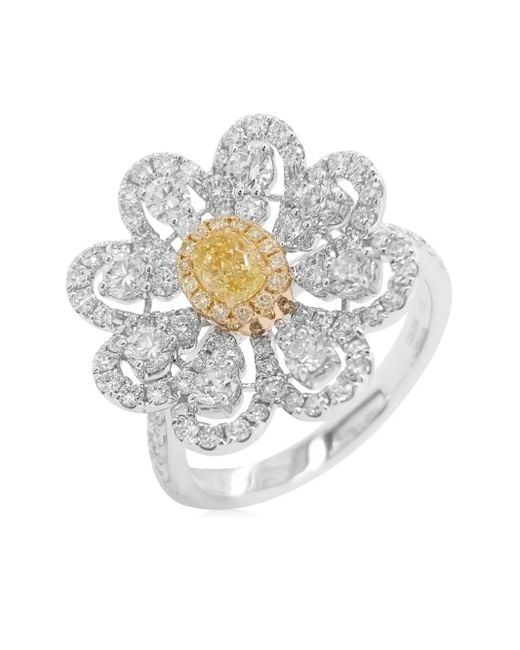 HYT Jewelry White 18Kt Palladium And Diamond Ring
