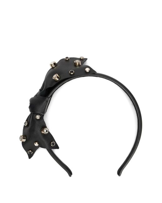 Red(v) Metallic Bow Embellished Headband