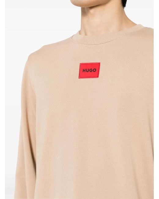 Sweat À Patch Logo HUGO pour homme en coloris Natural