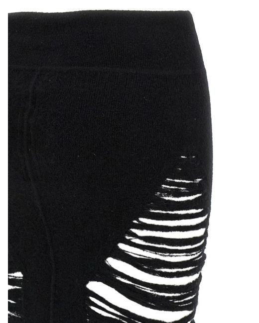 Jupe En Cachemire À Bords Francs Rick Owens en coloris Black