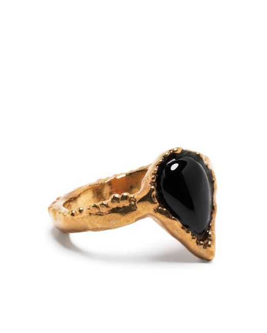 Alighieri The Teardrop Of The Night Onyx Ring Metallic