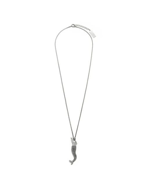 MM6 by Maison Margiela White Mermaid Pendant Necklace