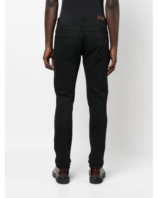 Dondup Black George Slim-Fit Jeans for men