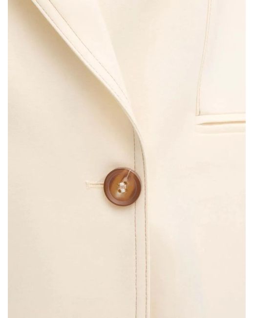 Benetton Natural Double-Breasted Button Top