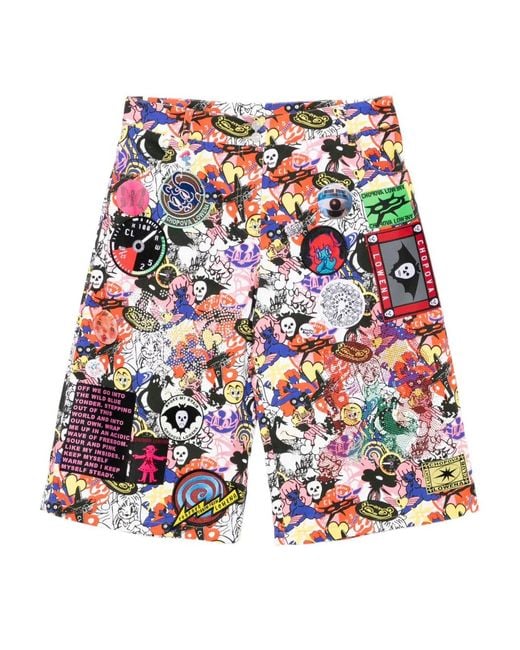 Chopova Lowena Red Cosmo Shorts