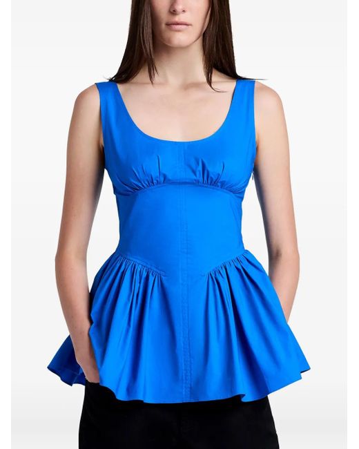 Proenza Schouler Blue Bader Tank Top