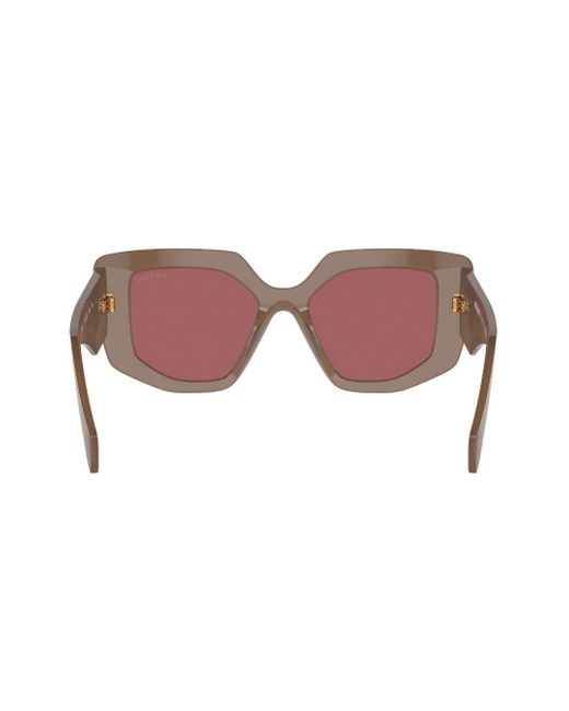 Prada Pink Prada Pr 14zs Oversize Frame Sunglasses