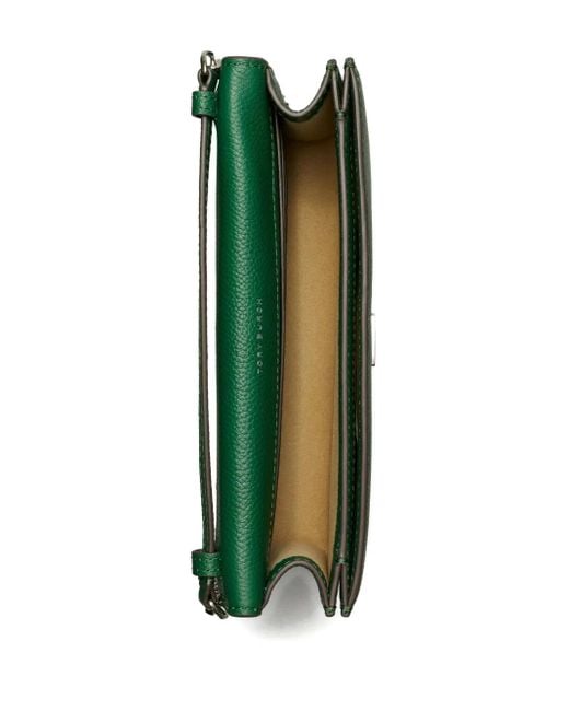 Tory Burch Green Pebble Envelope Chain Mini Bag