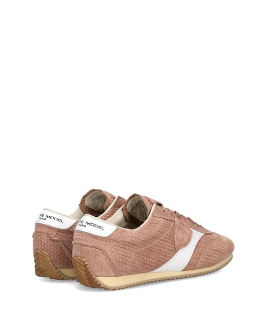 Philippe Model Pink Leather Sneakers