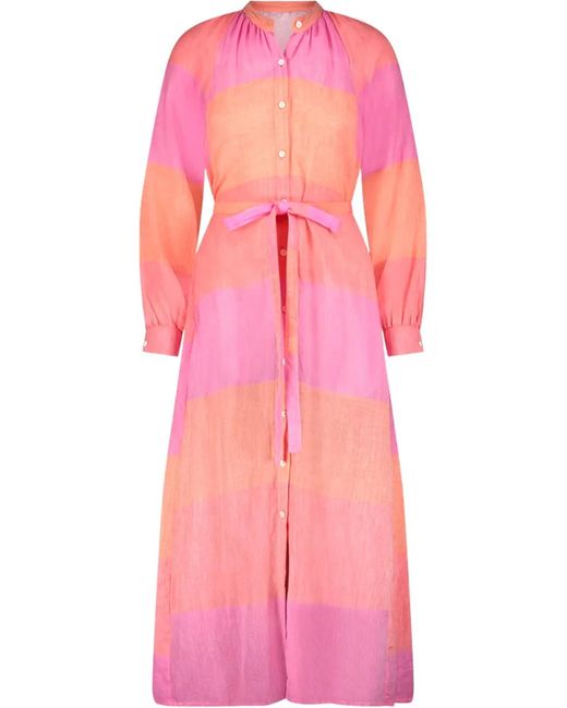 Lemlem Pink Makeda Midi Skirt