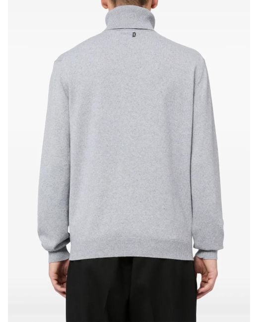 Dondup Gray Roll-Neck Jumper for men