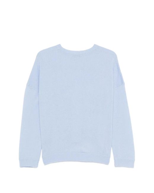 Philo-Sofie Cashmere Blue Crew-Neck Sweater