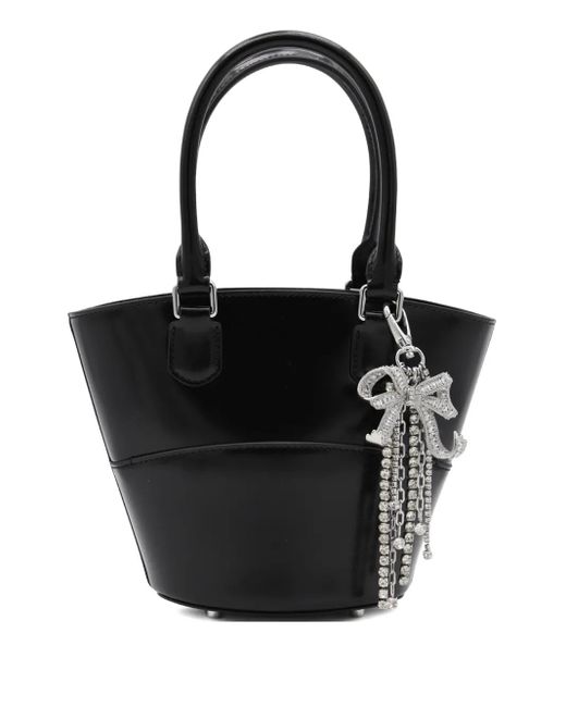 Borsa A Secchiello Lucida Con Fiocco di Self-Portrait in Black