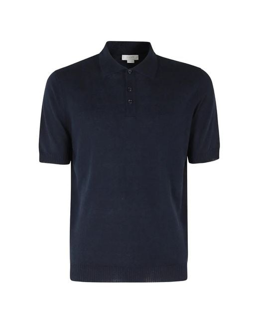 Seventy Blue Fine-Knit Short-Sleeve Polo Shirt for men