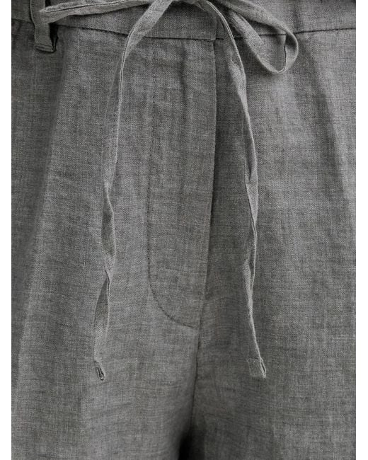 Marc O' Polo Gray Belted Pleated Shorts